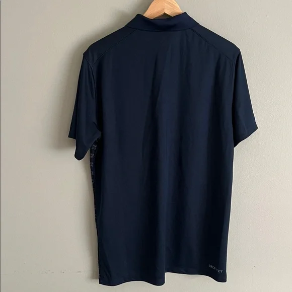 Jordan Men's Dark Blue Patterned Polo Shirt like new medium - Picture 3 of 6